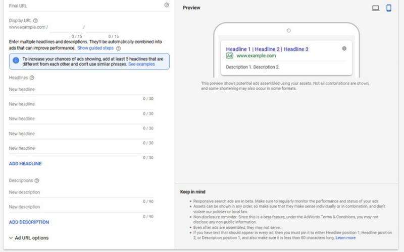Giải thích về từ RSA trong Google Ads chi tiết năm 2022 9 Khác biệt giữa RSA và quảng cáo văn bản mở rộng