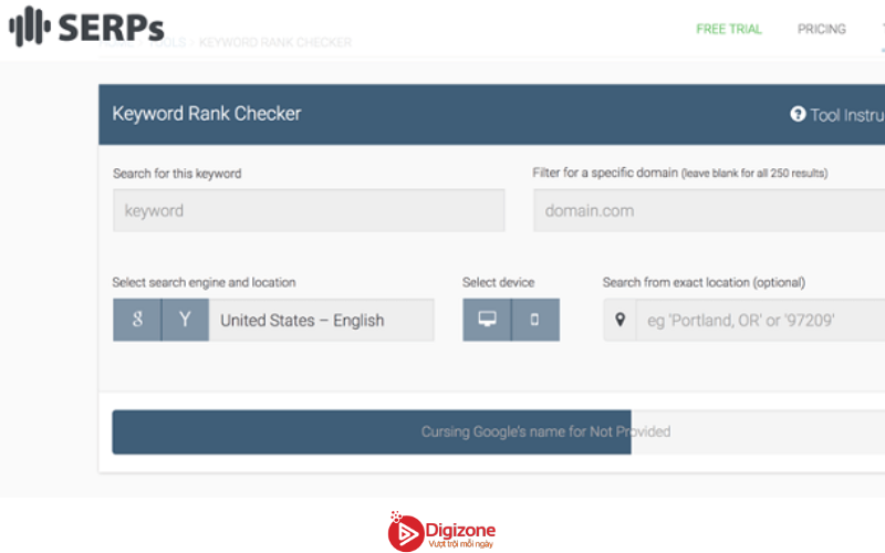 SERP's keywork rank checker