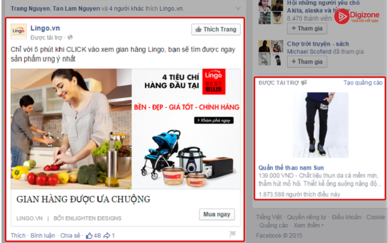 Các hình thức Facebook Ads